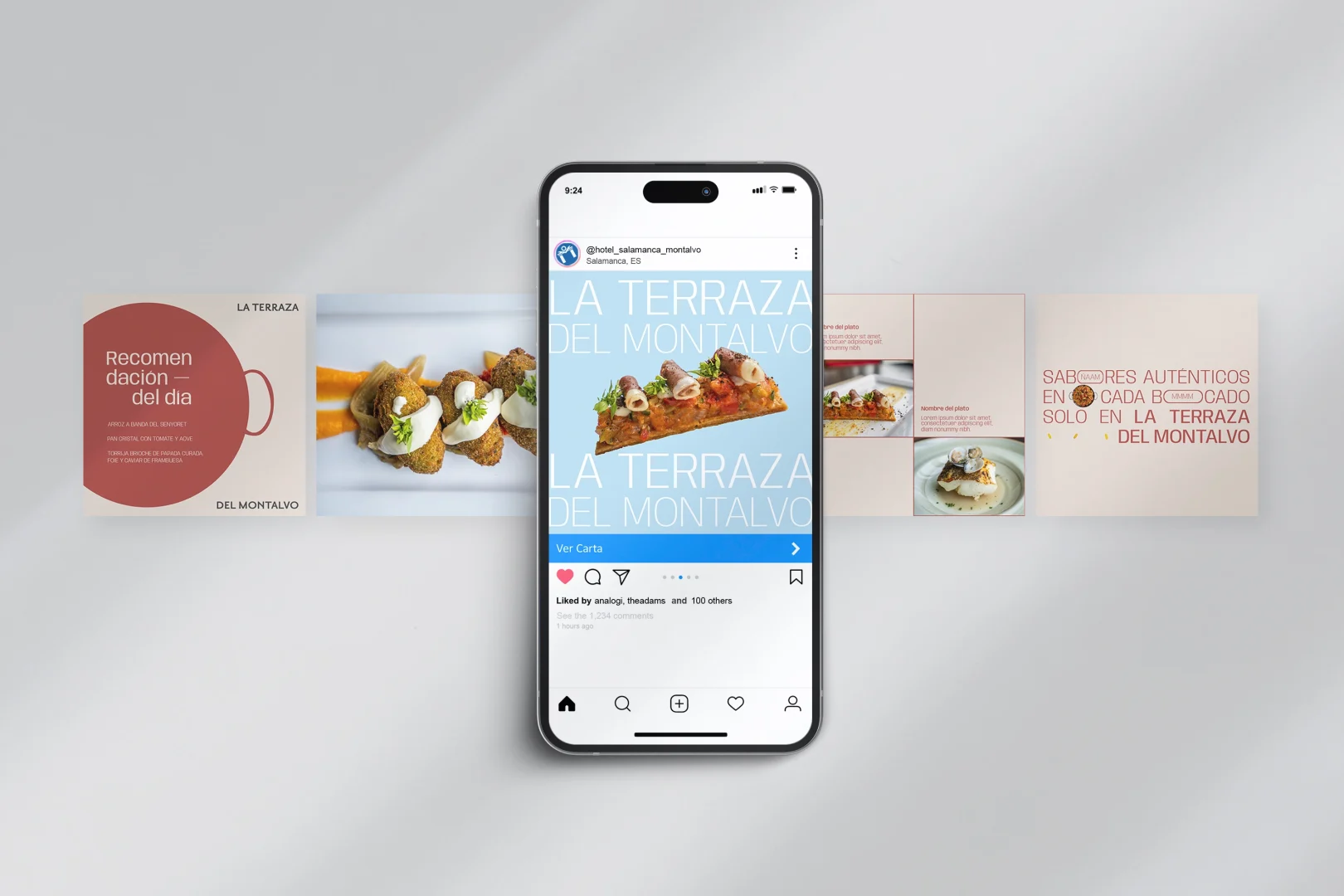 Branding gastronómico para La Terraza del Montalvo: contenidos de redes sociales que transmiten sabor, autenticidad y cercanía.