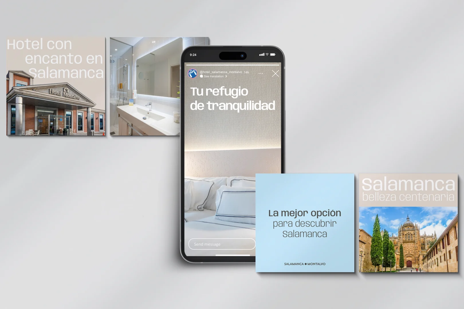 Campaña digital para Hotel Montalvo Salamanca: estrategia de redes sociales para aumentar las reservas directas en hoteles y reforzar el posicionamiento local.