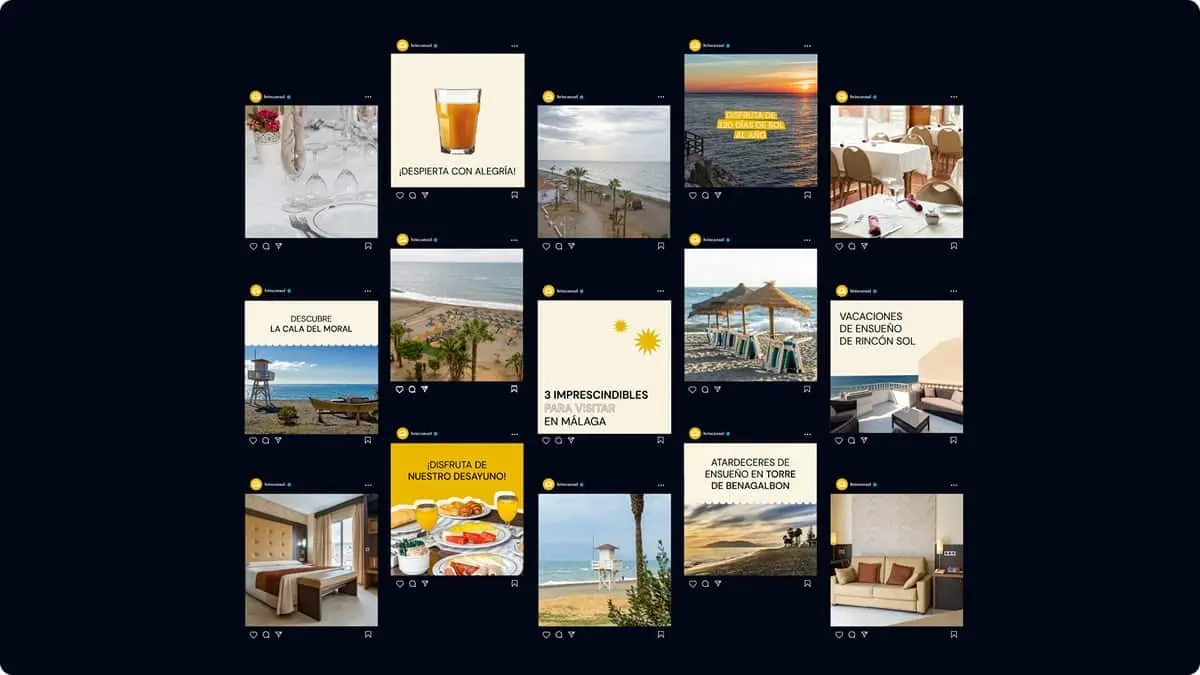 Estrategia de redes sociales del Hotel Rincón Sol desarrollada por weglobeyou dentro del caso de éxito en marketing turístico.